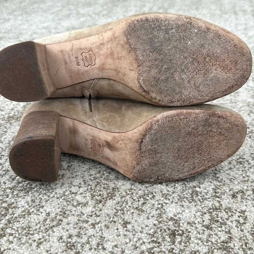Tory Burch Tan Suede Ankle Boots 8.5